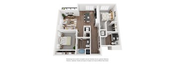 2B2 Floor Plan at The Revival, Salt Lake City, 84101