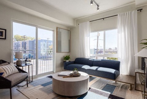 Living Room at Paperbox Lofts, Utah, 84101