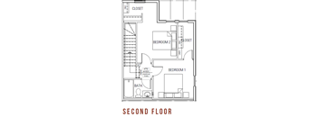floor plan of the second floor of a house
