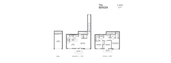 the floor plan of the bergen plan