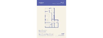 A floor plan for a Madison property shows two bedrooms and two bathrooms.