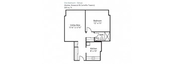 One Bedroom, One Bath - Deluxe