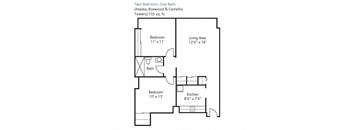 Two Bedroom, One Bath