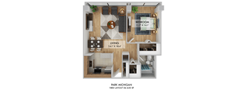 1 bedroom 1 bathroom at Park Michigan Apartments, Chicago, 60605