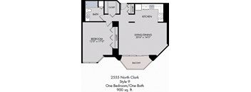 1 Bed / 1 Bath / Tier 9