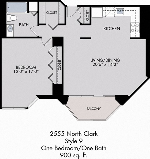 1 Bed / 1 Bath / Tier 9