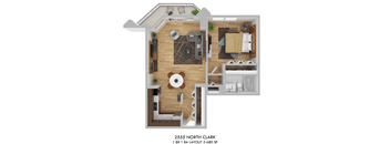 2555 North Clark Layout 5 Floor Plan