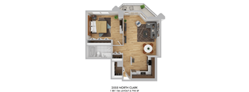 2555 North Clark Layout 6 Floor Plan