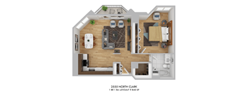2555 North Clark Layout 9 Floor Plan