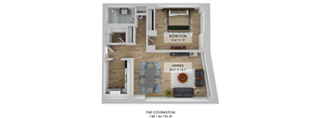 The Covington One Bedroom Floor Plan