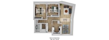 The Covington Two Bedroom Floor Plan