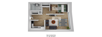 The Covington Jr. One Bedroom Floor Plan