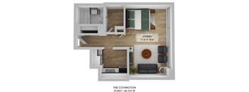The Covington Studio Floor Plan
