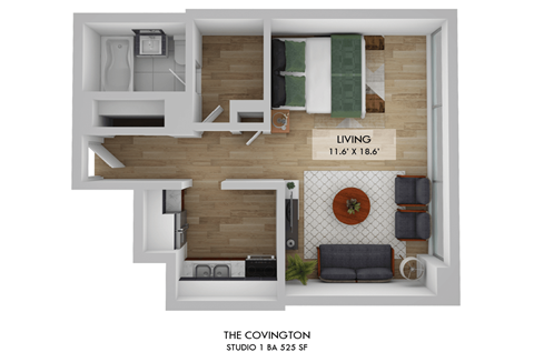 The Covington Studio Floor Plan