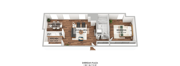 Sheridan Plaza One Bedroom Floor Plan