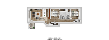The Deming 506 1-3W Floor Plan