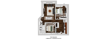 The Deming 2 Bedroom Apartment Floor Plan