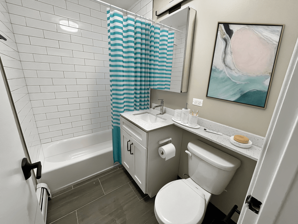 The District Apartment Bathroom