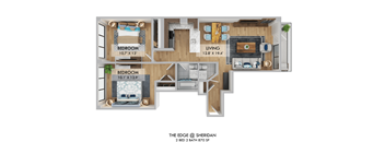 The Edge Two Bedroom Floor Plan