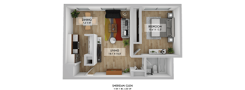 Sheridan Glen One Bedroom Floor Plan