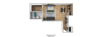 Kenmore Place Studio Floor Plan