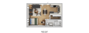 Barry Court Studio Floor Plan