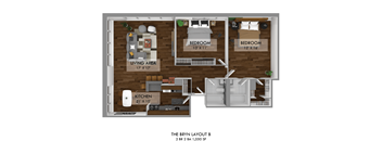 The Bryn Two Bedroom Floor Plan