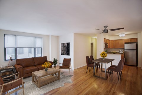 Dining and living space