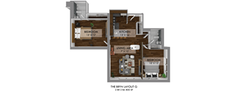 2 bed 2 bath C at The Bryn - 5600 N Sheridan Rd Apartments, Illinois, 60660