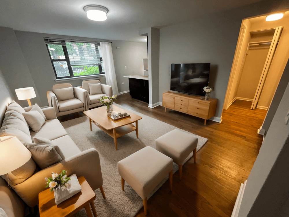 Oakdale Terrace One Bedroom Living Room