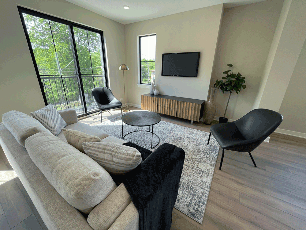 Bloom Street Townhomes Primary Living Room