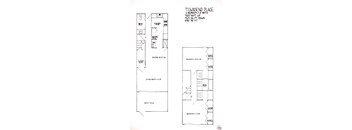 A floor plan for a townsend place with a living room, dining room, kitchen, and bathroom.