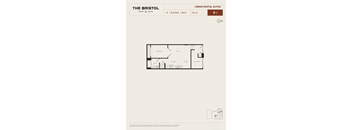 A floor plan for a suite at The Bristol hotel.