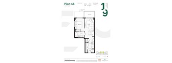 A drawing of a floor plan for an adaptable living space.