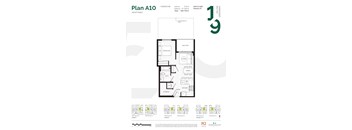 A floor plan for a 1 bedroom, 514 square foot apartment at 3619 & 3681 Arbutus St.