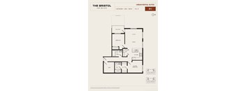 A diagram of a floor plan for a suite at The Bristol hotel.