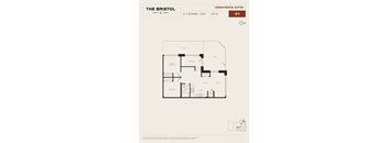 A diagram of a floor plan for a suite in The Bristol.