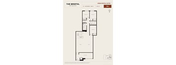 A diagram of a floor plan for a suite at The Bristol hotel.