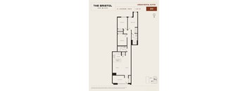 A floor plan for a suite at The Bristol hotel.