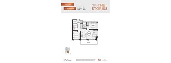 A floor plan for a Type B4 2 Bedroom apartment at South Station.