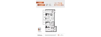 A floor plan for a Type C2 3 Bedroom apartment at South Station.