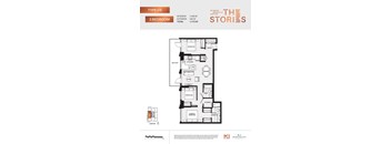 A floor plan for a Type C5 3 Bedroom apartment at South Station.