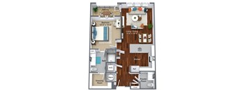 Ambler 1 bedroom apt with 1.5 baths in KOP Town Center
