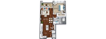 Abington 1 bedroom apartment at Canvas in KOP