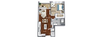 Wayne 1 bedroom 55+ apartment at Canvas KOP's finest senior living
