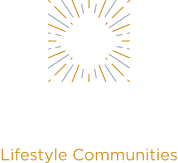 A logo with the text "A Llure Lifestyle Communities" in front of a green background.