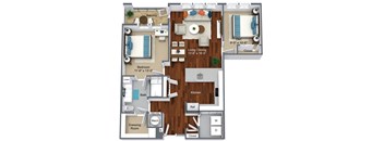 Devon apartment style with 1 bedroom and a den at Canvas Valley Forge.