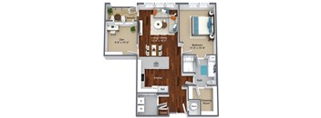 Daylesford senior apt floor plan at Canvas Valley Forge, premier senior living in KOP.