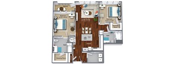 Rosemont senior apt ANSI floor plan at Canvas Valley Forge