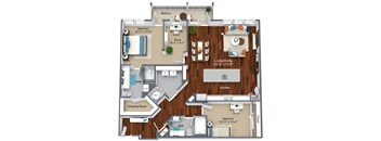 Villanova luxury 2 bedroom apartments at Canvas in King of Prussia.
